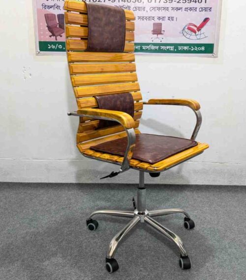 এস.এস মেহগনি চেয়ার – কাঠ কালার